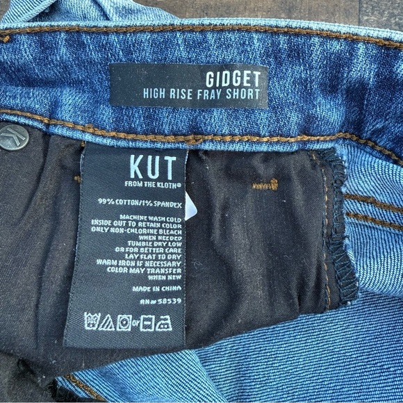 KUT From The Kloth Size 2 Gidget High Rise Fray Denim Shorts Size 2 - Picture 10 of 12